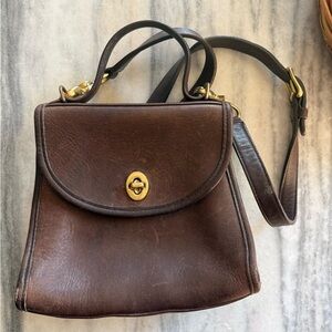 Vintage Coach Regina Bag #9983 Dark Brown